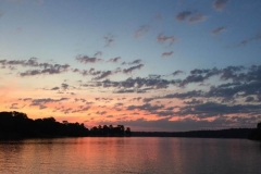 Camp Olympia sunset on Lake Livingston